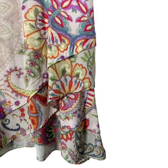 Desigual Blue Floral Paisley Mandala Sleeveless Blouse Size Large - Picture 4 of 4